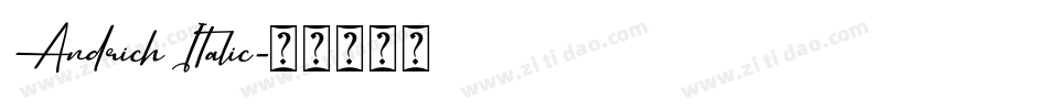 Andrich Italic字体转换